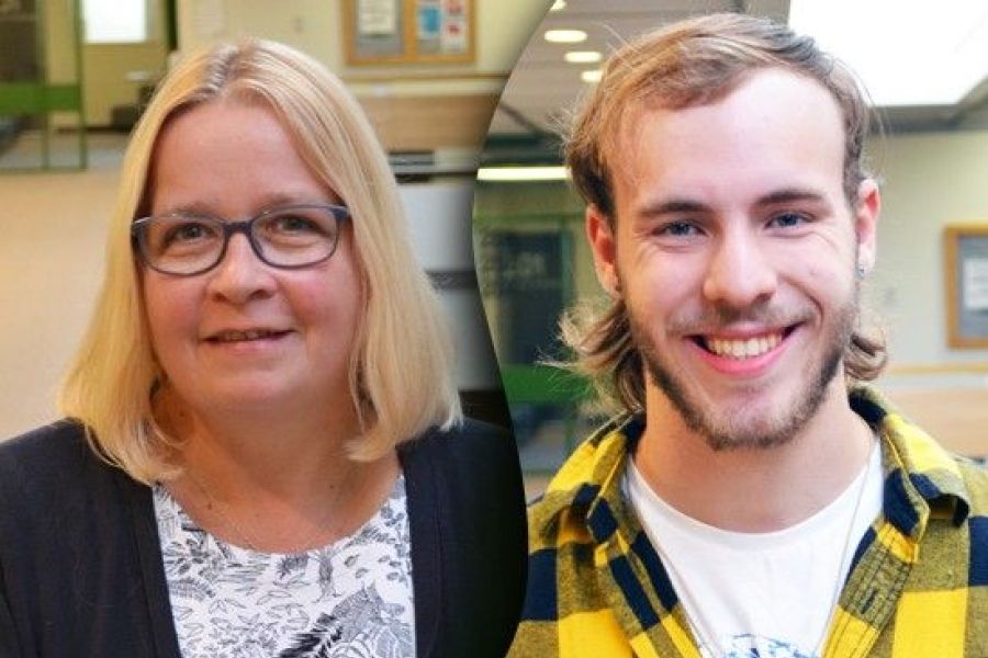 split screen of Lisa Perfetti and Louis Scholl