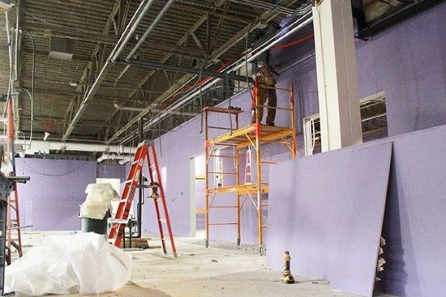 renovations underway in lab space