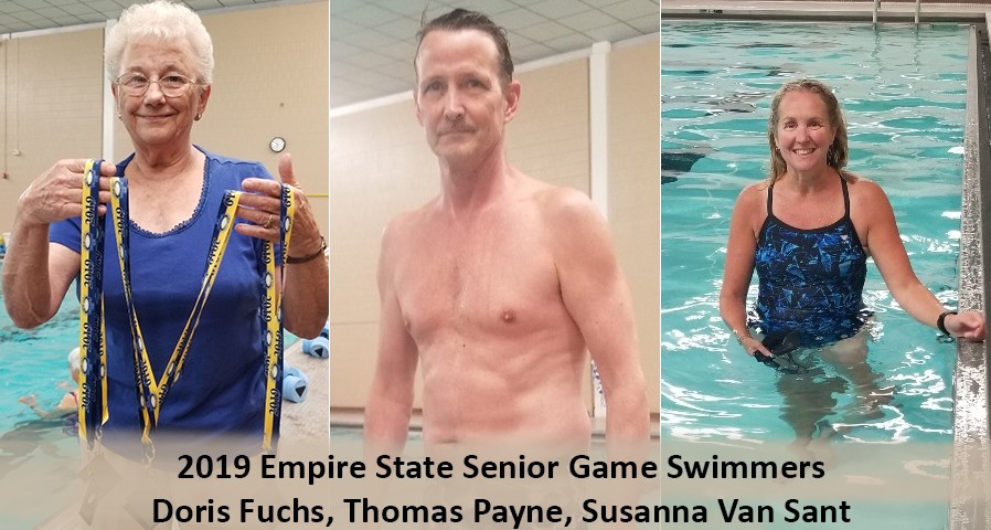 Swimmers who participated in 2019 ESG - Doris Fuchs, Tom Payne, Susanna Van Sant
