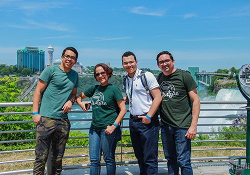 Global students at Niagara Falls