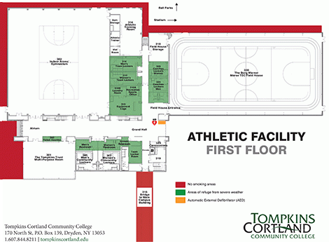 Map of Athletic Facility First Floor