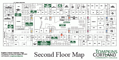 Map of Main Building Second Floor
