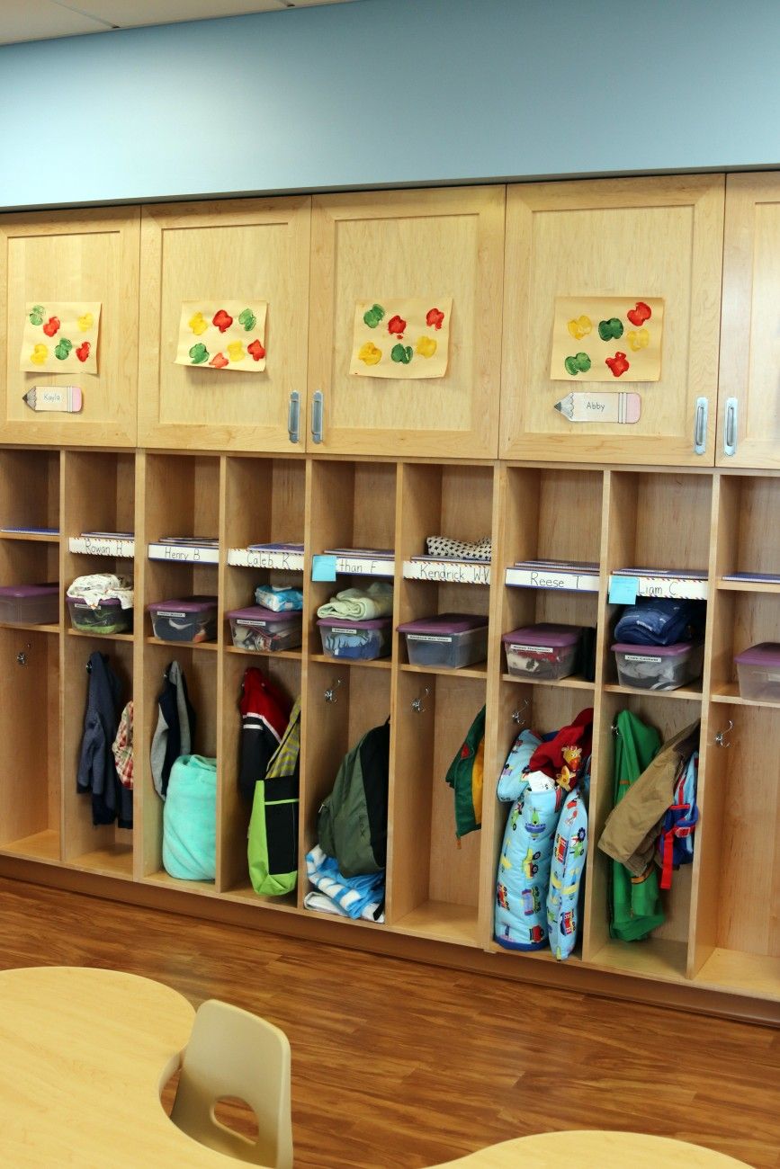 Coat lockers in childcare center