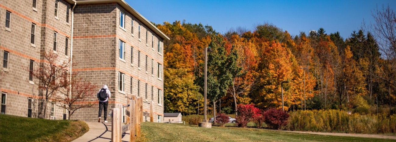 Residence Hall in the Fall