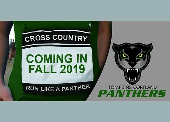 shirt with tag that says cross country coming in Fall 2019, and Panther logo