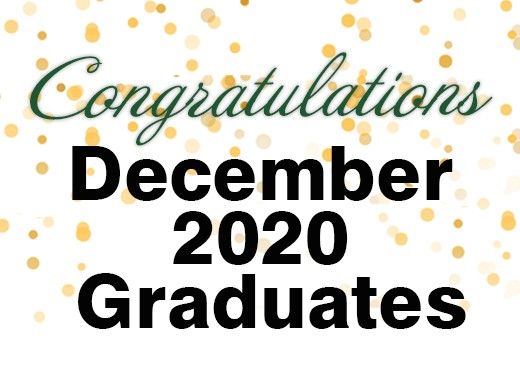 graphic celebrating December graduates