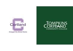 Cortland School District and TC3 logos